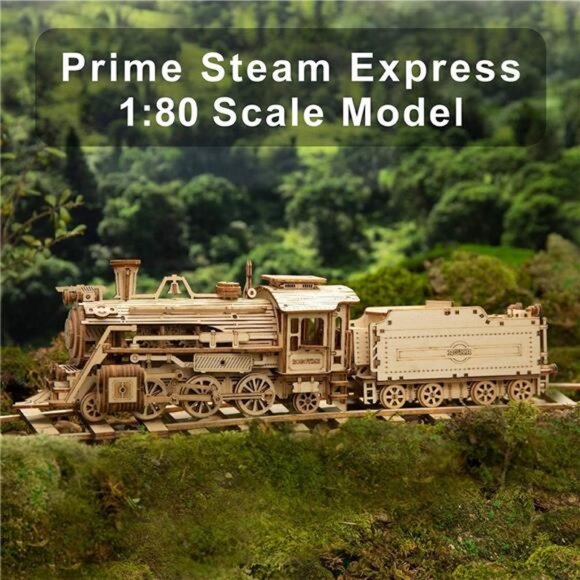 ROKR 3D Wooden Puzzle for Adults-Mechanical Train Model Kits-Brain Teaser - Picture 2 of 7